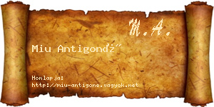 Miu Antigoné névjegykártya